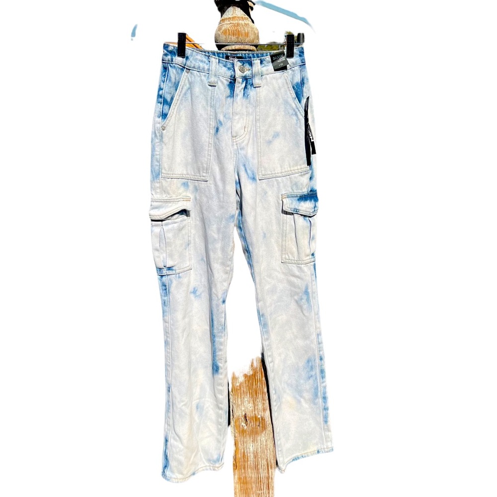 Simple Society Baggy Super High Rise Women’s Cargo Style Jeans Size 1 / …